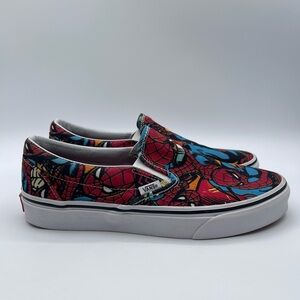 Vans X Marvel Spider Man Slip On Sneakers Mens 8.5 Womens 10 Limited Edition